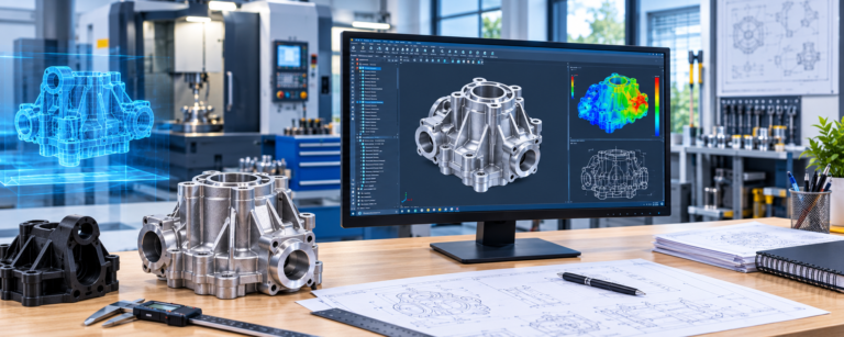 cad design and manufacturing workspace